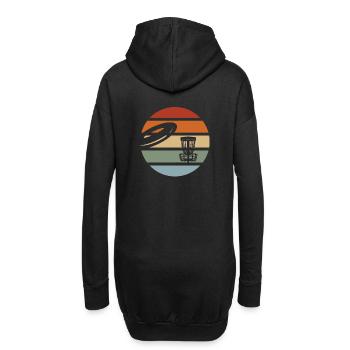 Disc Golf Disc-Golf Frisbee Retro Vintage Outfit - Hoodie-Kleid - Schwarz - Hinten
