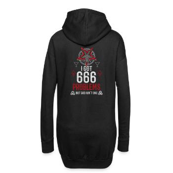 I Got 666 Problems But God Ain’t One - Occult - Sweat-shirt à capuche long Femme - noir - Dos