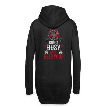 God Is Busy Can I Help You ? - Baphomet Occult - Sweat-shirt à capuche long Femme - noir - Dos