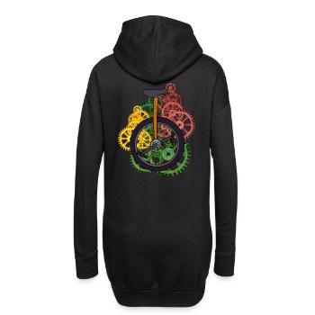 Machine monocycle technique Roue Roue Vélo - Sweat-shirt à capuche long Femme - noir - Dos