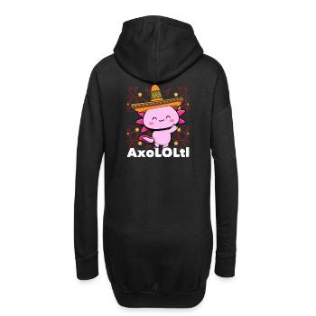 Anime Japon Kawaii Axolotl Mexique Axolotl Amphibie - Sweat-shirt à capuche long Femme - noir - Dos