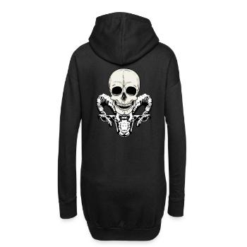 Horreur diable démon crânes Halloween - Sweat-shirt à capuche long Femme - noir - Dos