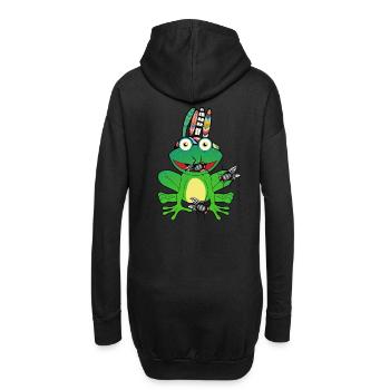 écologie grenouille insectes ami écologie environnement nature - Sweat-shirt à capuche long Femme - noir - Dos