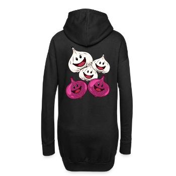 l’ail l’oignon légumes cuisine sain - Sweat-shirt à capuche long Femme - noir - Dos