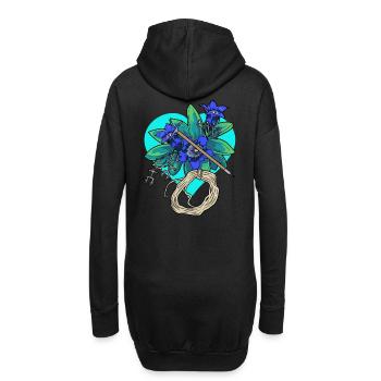 Coeur Gentiane Outdoor Alpinisme Montagnes Escalade - Sweat-shirt à capuche long Femme - noir - Dos
