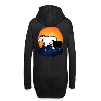 Ciel étoilé Mouton Mouton Agneau Céleste - Sweat-shirt à capuche long Femme - noir - Dos