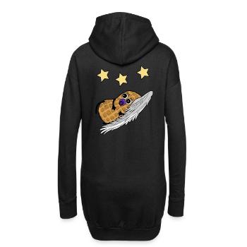 Erdnuss Baby Guten Nacht schlafen träumen Nuss - Hoodie-Kleid - Schwarz - Hinten