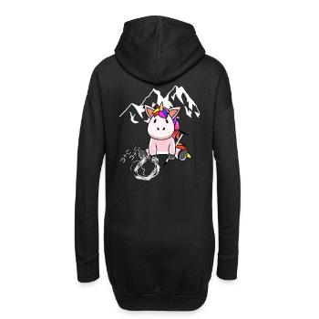 Licorne Montagne Sports Escalade Sommets Montagnes en plein air - Sweat-shirt à capuche long Femme - noir - Dos