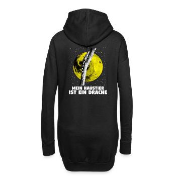 Mein Haustier ist ein Drache Beardie Bartagame - Hoodie-Kleid - Schwarz - Hinten