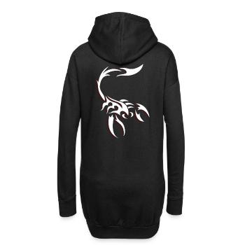 Tribal Scorpion - Sweat-shirt à capuche long Femme - noir - Dos