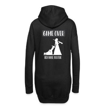Jeu sur mariés enterrement de vie de garçon - Sweat-shirt à capuche long Femme - noir - Dos