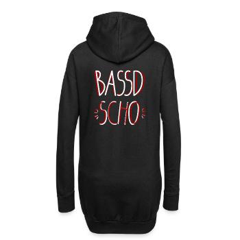 Bassd scho Franken fränkisch fränggisch Geschenk - Hoodie-Kleid - Schwarz - Hinten
