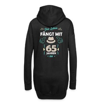 65. Geburtstag Geschenk 65 Jahre Spruch - Hoodie-Kleid - Schwarz - Hinten