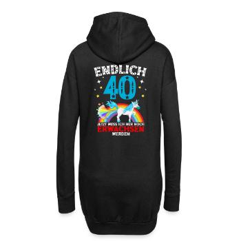 Enfin 40 Ans De Licorne 40 ans - Sweat-shirt à capuche long Femme - noir - Dos