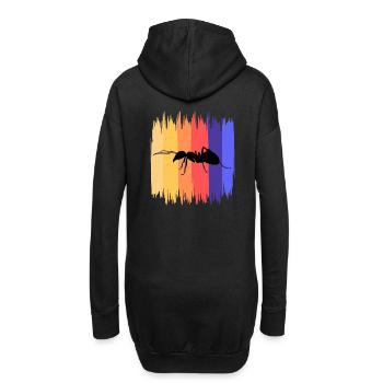Ameisen - Hoodie-Kleid - Schwarz - Hinten