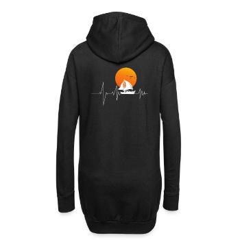 Voilier Herschlag voilier voilier marins - Sweat-shirt à capuche long Femme - noir - Dos