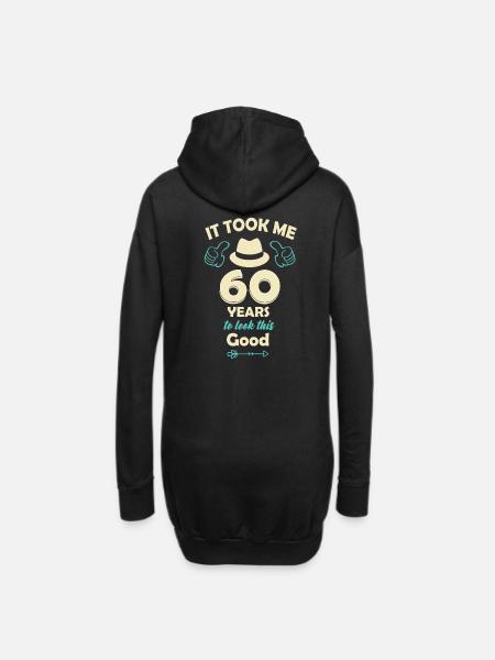 60th birthday - Hoodie Dress - black