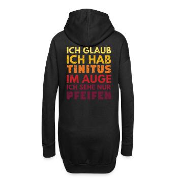 Croyez que j’ai tinitus dans l’œil que je ne vois que siffler - Sweat-shirt à capuche long Femme - noir - Dos