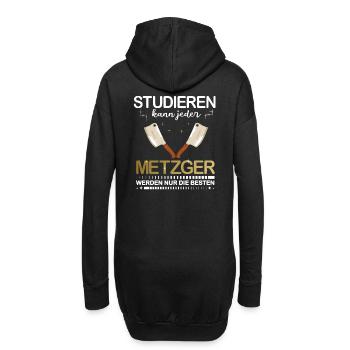 Studieren kann jeder Metzger werden nur die besten - Hoodie-Kleid - Schwarz - Hinten
