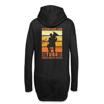 Tuba - Hoodie-Kleid - Schwarz - Hinten