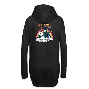 Salut Satan I Effrayant Mignon Pastel Goth Grim Reaper - Sweat-shirt à capuche long Femme - noir - Dos