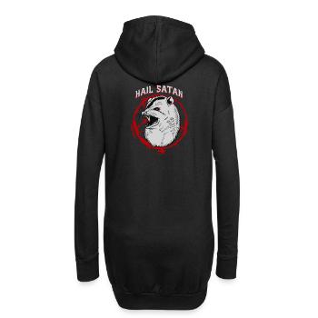 Hail Satan I Satanic Possum - Hoodie-Kleid - Schwarz - Hinten