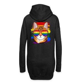 Cadeau LGBTQ pour chat - Sweat-shirt à capuche long Femme - noir - Dos