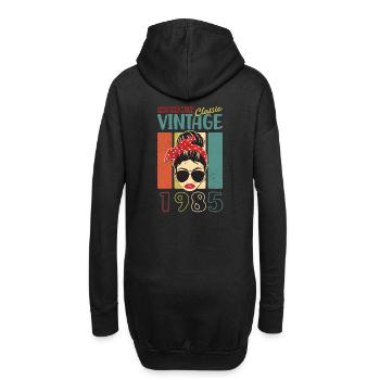 Not old Just classic Vintage 1985 37th Geburtstag - Hoodie-Kleid - Schwarz - Hinten
