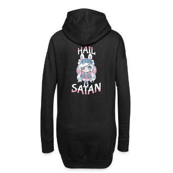 Salut Satan I Satanic Creepy Cute Anime Girl - Sweat-shirt à capuche long Femme - noir - Dos
