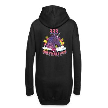 333 Seulement la moitié du mal I Satanic Vaporwave Unicorn - Sweat-shirt à capuche long Femme - noir - Dos