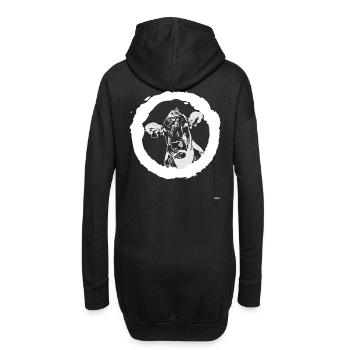 2reborn Blue Cow Kuh Animal Cowanimal Moviestar - Hoodie-Kleid - Schwarz - Hinten