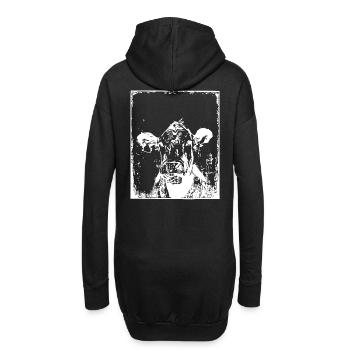 2reborn Blue Cow Animal Cowanimal Moviestar 019 - Hoodie-Kleid - Schwarz - Hinten
