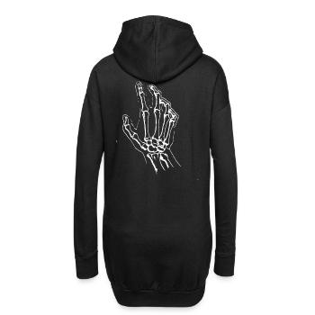 2reborn Skelett Hand scull hand shake skull 01 - Hoodie-Kleid - Schwarz - Hinten