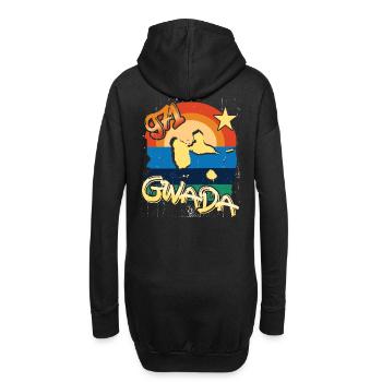 Belle idee cadeau souvenir guadeloupe gwada 971 - Sweat-shirt à capuche long Femme - noir - Dos
