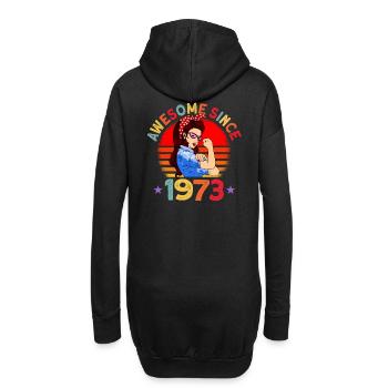 Génial depuis 1973 Femme 49ème anniversaire Cadeau - Sweat-shirt à capuche long Femme - noir - Dos
