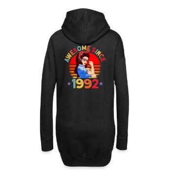 Awesome since 1992 Frauen 30. Geburtstag Geschenk - Hoodie-Kleid - Schwarz - Hinten