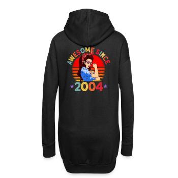 Génial depuis 2004 Femme 18ème anniversaire Cadeau - Sweat-shirt à capuche long Femme - noir - Dos