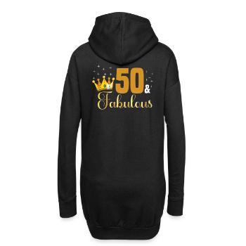 50 and Fabulous - 1972 Königin 50. Geburtstag - Hoodie-Kleid - Schwarz - Hinten