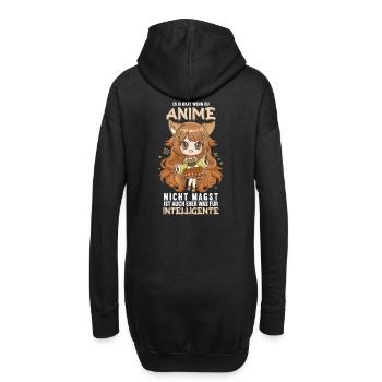 Es ist ok wenn du Anime nicht magst I Cute Anime - Hoodie-Kleid - Schwarz - Hinten