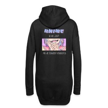 Anime est comme Latin I Creepy Cute Anime Girl - Sweat-shirt à capuche long Femme - noir - Dos