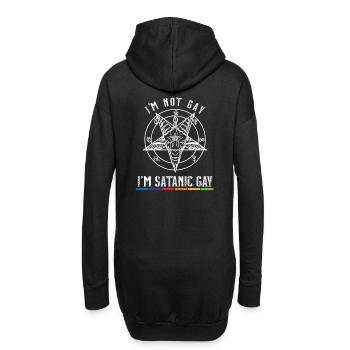 I'm not gay i'm satanic Gay I LGBT Pride - Hoodie-Kleid - Schwarz - Hinten