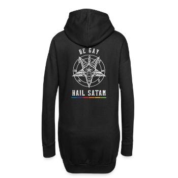 Be Gay Hail Stan I Satanic LGBT - Hoodie-Kleid - Schwarz - Hinten