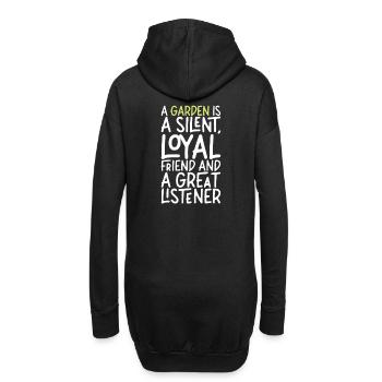 Un jardin est un ami fidèle silencieux i jardin disant - Sweat-shirt à capuche long Femme - noir - Dos