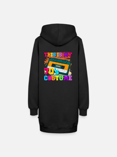 das ist mein 70s Kostüm 70er Jahre Geschenk - Hoodie-Kleid - Schwarz