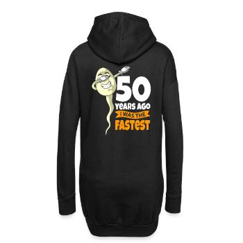 50ème anniversaire cadeau sperme 50 ans - Sweat-shirt à capuche long Femme - noir - Dos