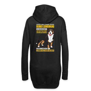 Berner Sennenhund Geschenkideen - Hoodie-Kleid - Schwarz - Hinten
