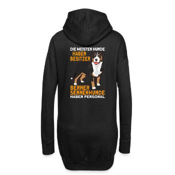 Berner Sennenhund Geschenkideen - Hoodie-Kleid - Schwarz - Hinten