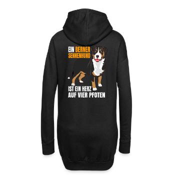 Berner Sennenhund Geschenkideen - Hoodie-Kleid - Schwarz - Hinten
