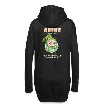 Anime ist wie Latein Anime Manga Girl - Hoodie-Kleid - Schwarz - Hinten