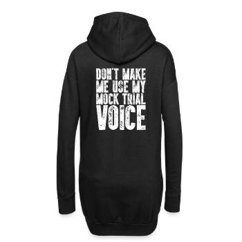 Ne me faites pas utiliser mon avocat fictif - Sweat-shirt à capuche long Femme - noir - Dos